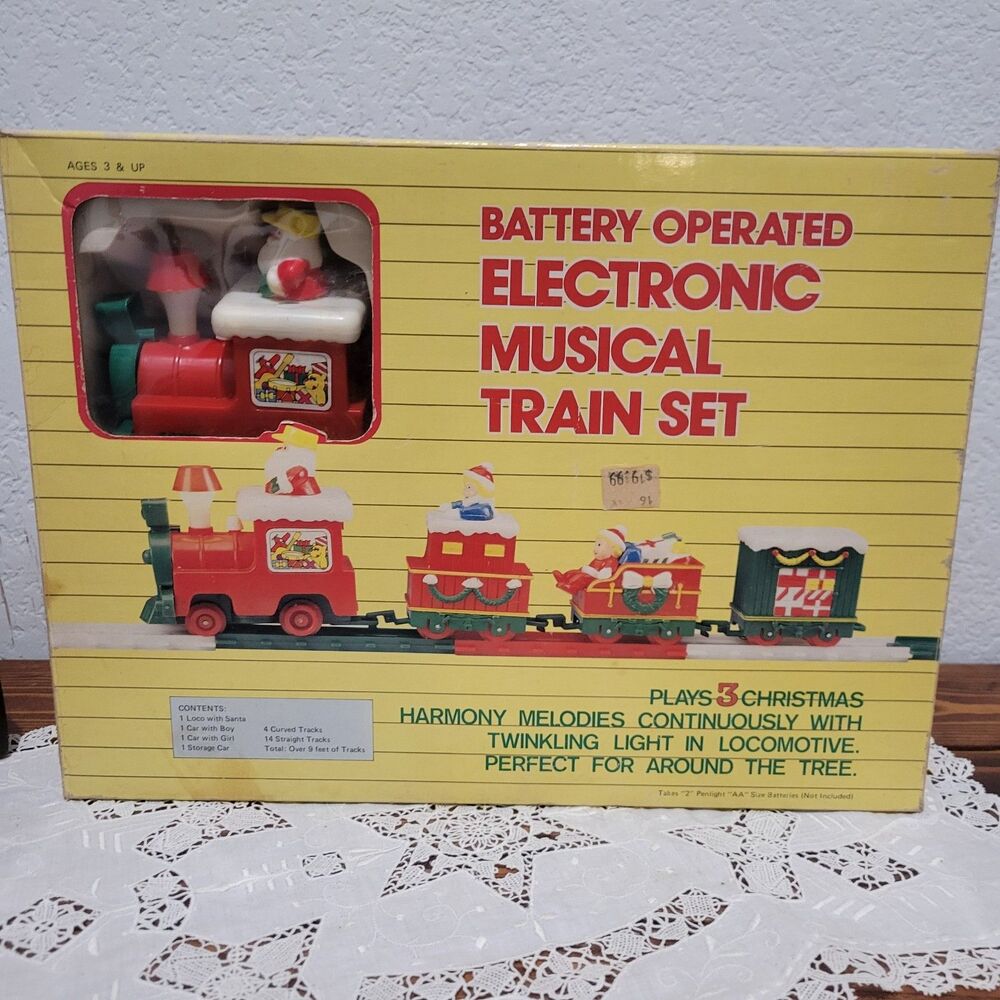 Vintage Tony USA Inc. Electronic Musical Train Set Plays 3 Melodies & Lights